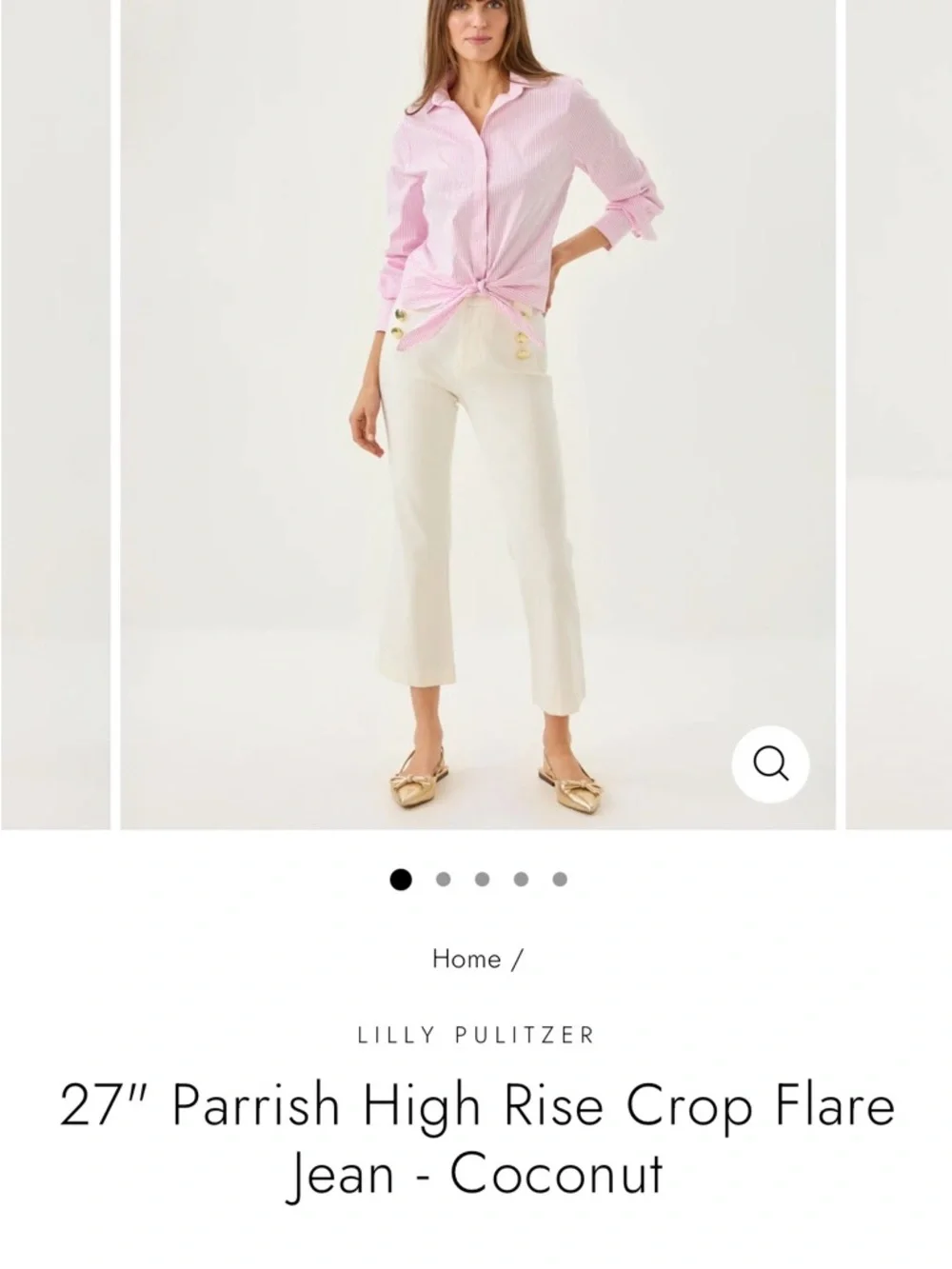 Lilly Pulitzer Parrish high rise Crop Flare Jeans - Picture 2 of 7